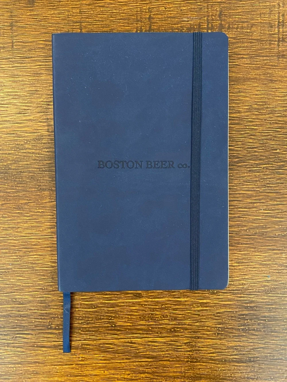 Boston Beer Co. Navy Embossed Journal with Elastic Band